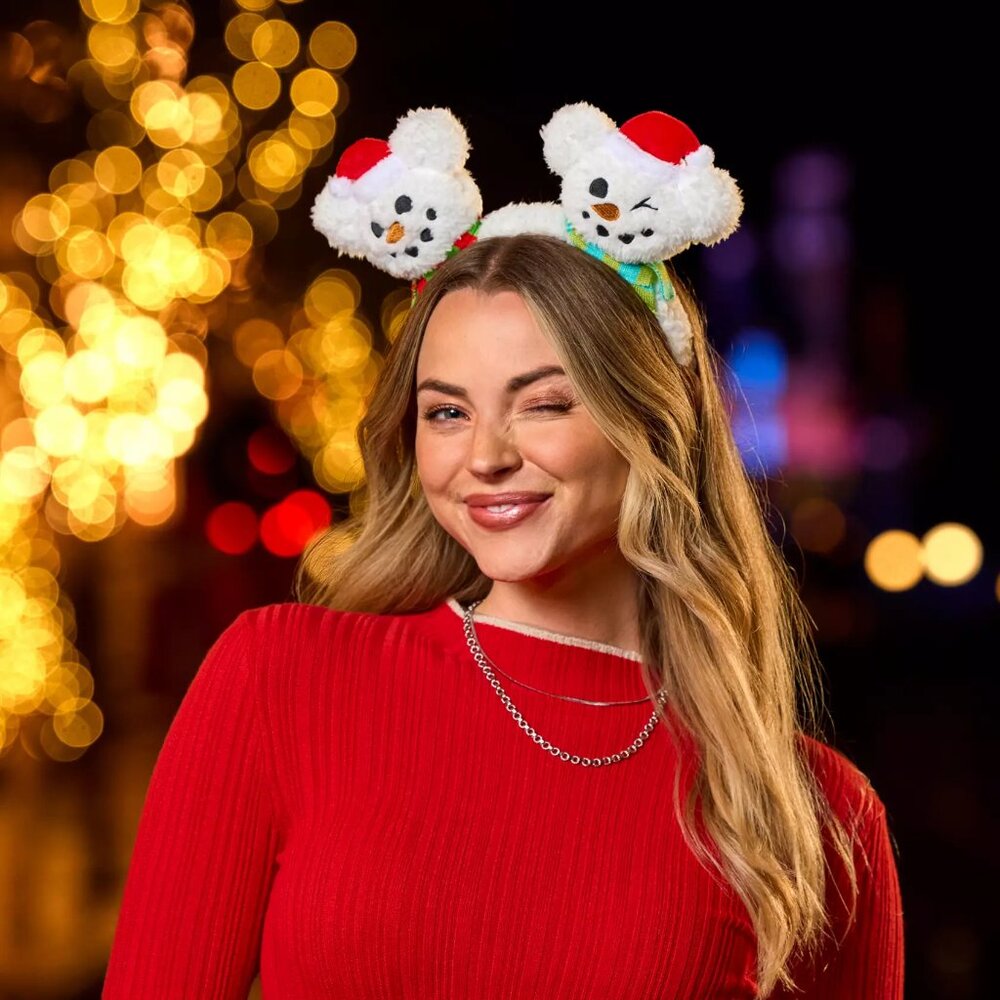 Disney Mickey Mouse Snowman Holiday Ear Headband - Picture 4 of 5